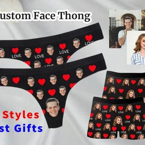 Custom Face Thong, Custom Thongs For Couple, Custom Underwear With face, Men Boxers, Custom Socks, Bachelor Party Wedding Gift for Him Her