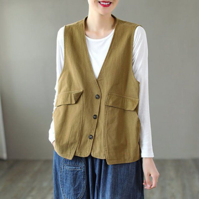 Solid Vintage Denim Vest/ Plus Size Womens Vest/ Vintage Etsy