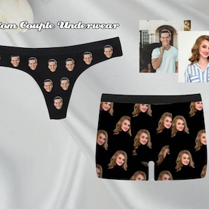 Custom Face Panties Briefs, Custom Valentines Face Thong, Valentines Gift, Custom Thongs For Couple, Custom Underwear, Anniversary Gifts