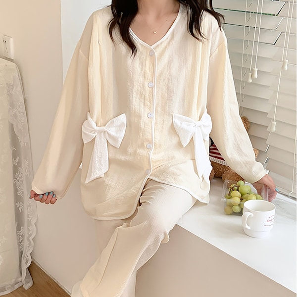 Luxus Schwangerschaft & Umstands Loungewear/ Pyjama Set zum Stillen geeignet