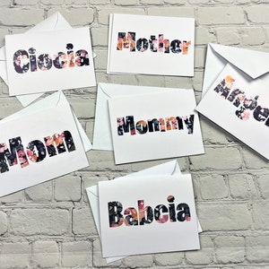 Mãe floral, mamãe, dia das mães, madrasta, cartão de visita personalizado para aniversários
