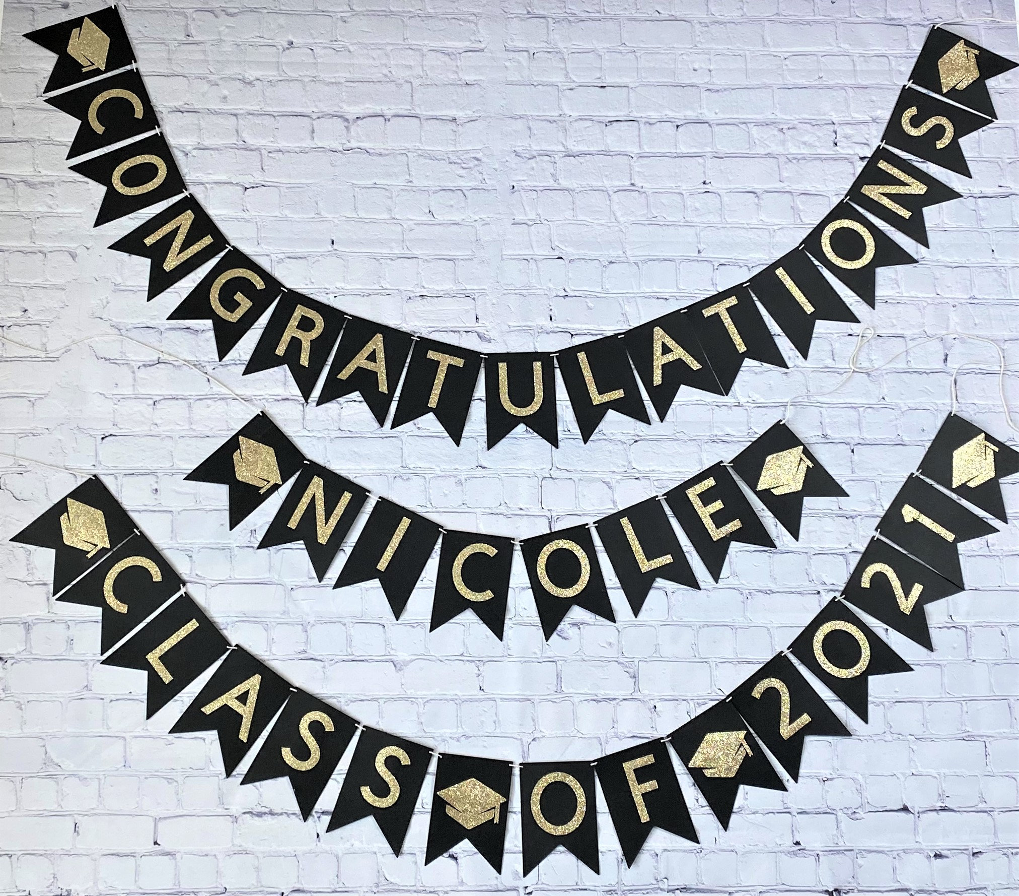 Personalized graduation banner custom congratulations banner Etsy