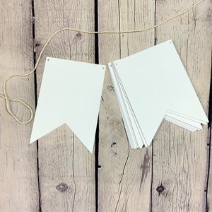 Schlichtes Bunting-Banner, Blanko-Panels, individuelles Banner, personalisiertes Banner, Bastelbanner für Kinder, Banner für Feiertage oder besondere Anlässe