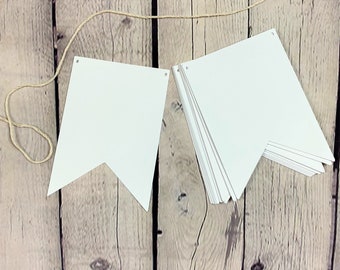 Plain Bunting Banner Blank Panels, Custom Banner, Personalized Banner, Kids Craft Banner, Holiday or Special Occasion Banner