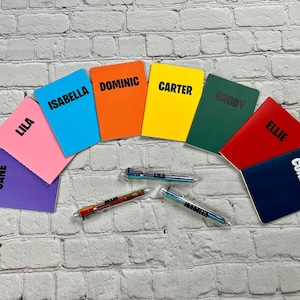 Custom name notebook and pen