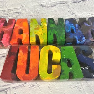 Personalized Crayon letter name, Custom name in Crayons, Alphabet crayons, ABC crayons gifts and favors