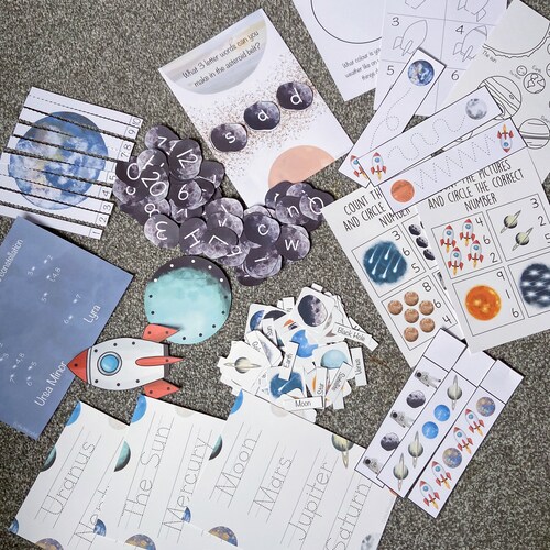 Solar System Model Printable Activity Space Learning - Etsy
