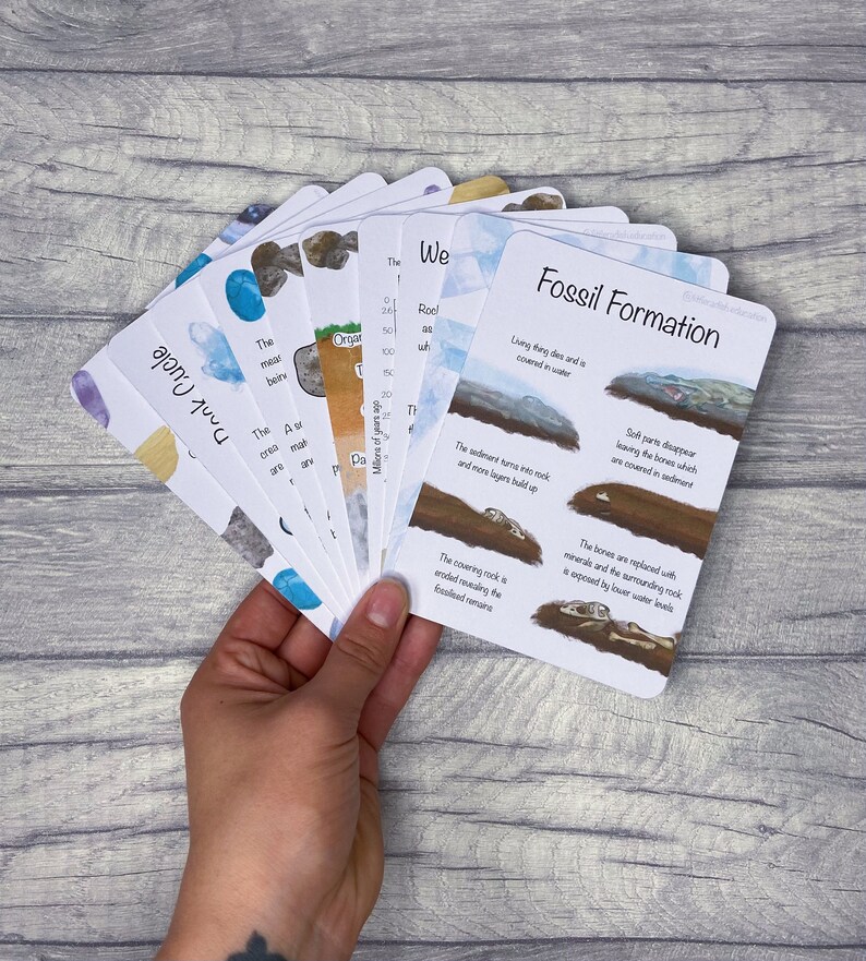 Printable Rocks and Minerals Cards Geography Teaching - Etsy