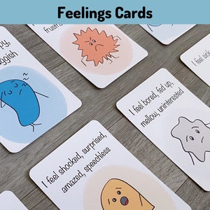 Feelings Flashcards Printable, Teaching Learning Resources, Educational Gift, Homeschool Printable, Montessori Flash Cards, Emotions Cards