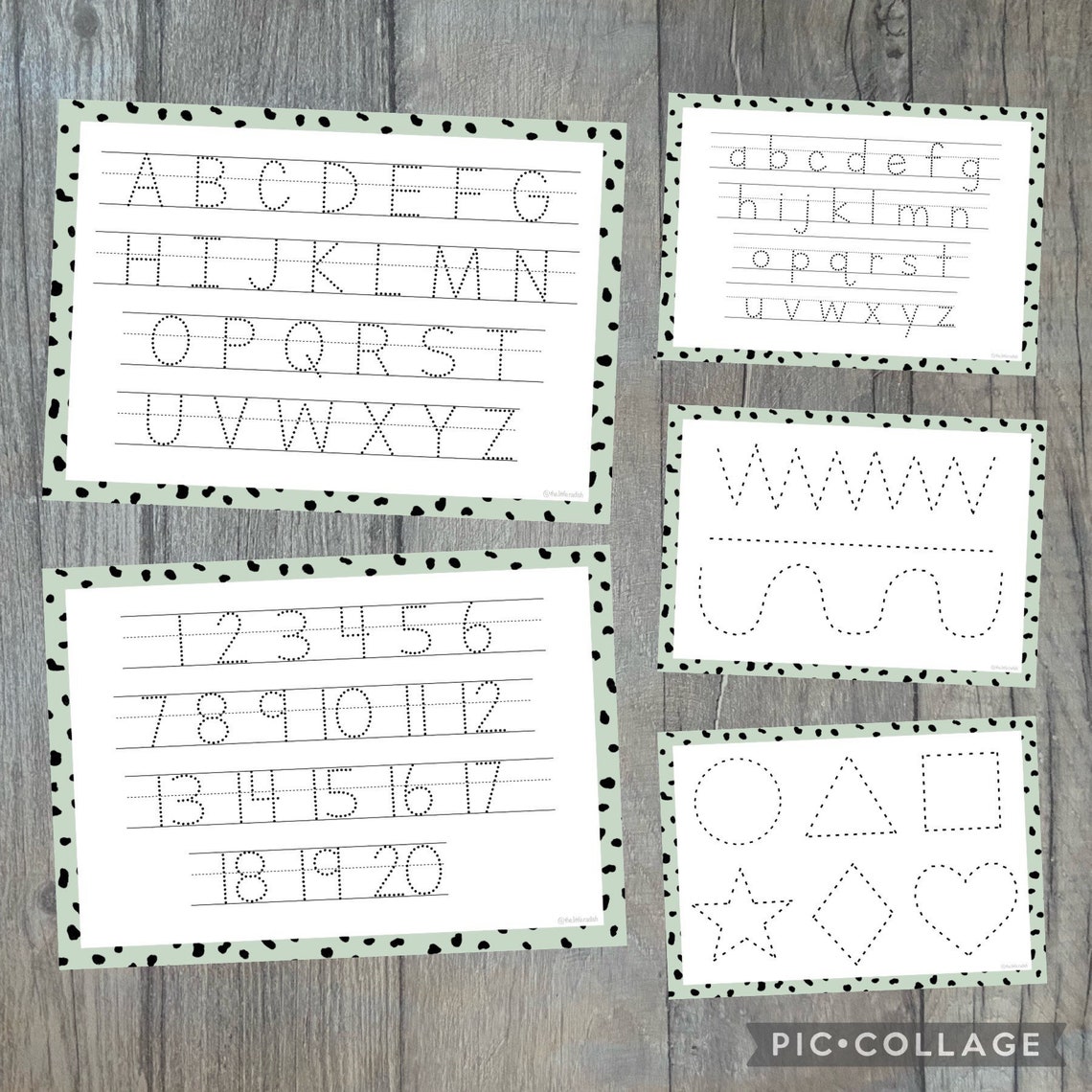 Printable Tracing Mats Educational Learning Resources Etsy