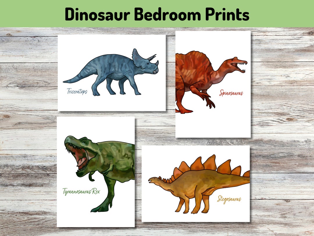 Dinosaur Nursery Wall Prints Printable, Childrens A4 Wall Art, New Baby ...