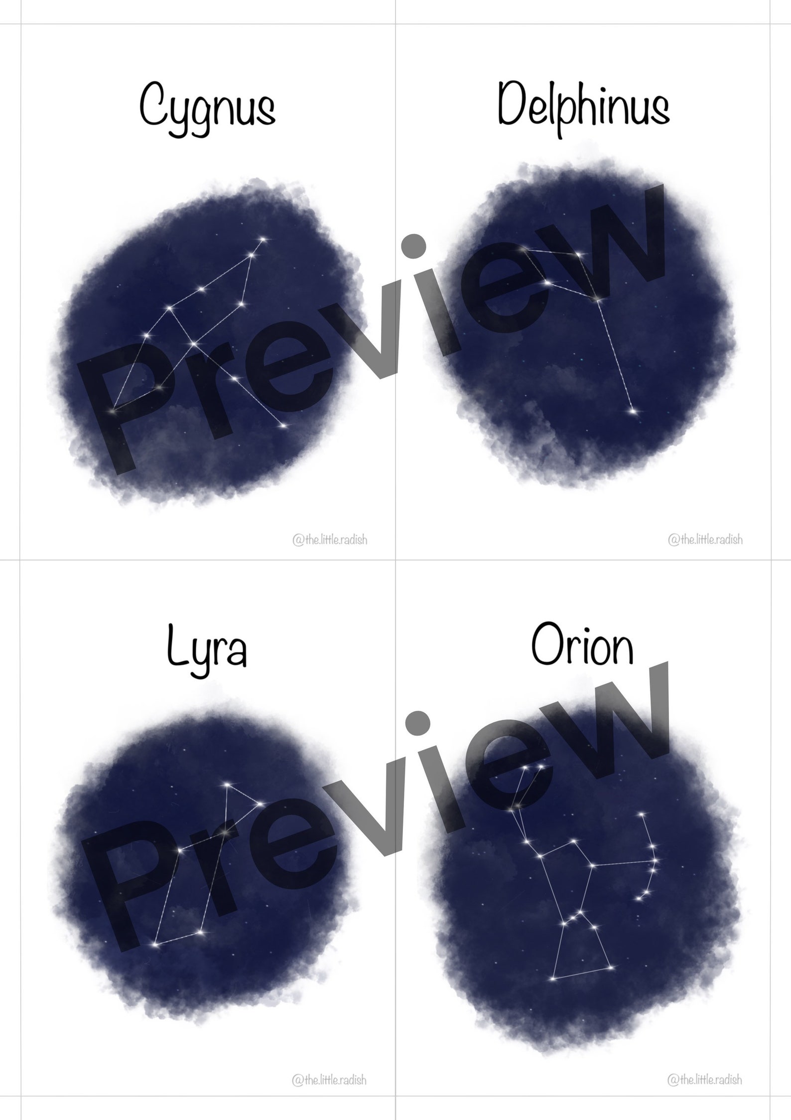 Constellation Flashcards Printable