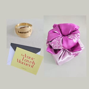 Baby 1st year korean 24k ring Custom Hangul Named Baby Gold 99.999 1g, 1.875g, 3.75g | Dol Ring | 100days Ring | 돌반지 백일반지 순금 | 보자기선물포장