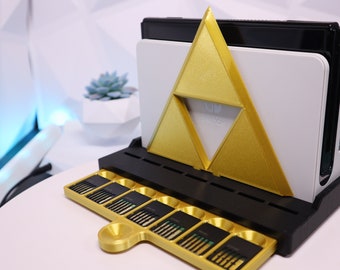 Nintendo Switch Game Holder | Zelda Triforce Dock Stand | Fan Art