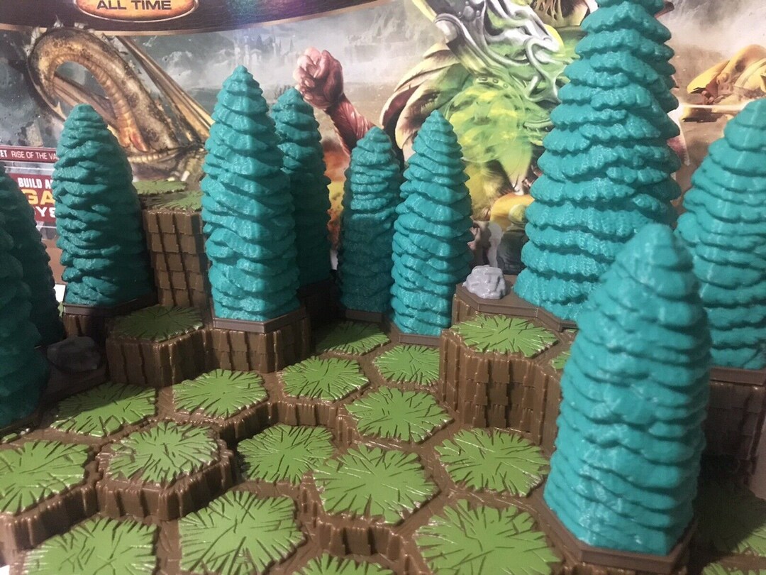 Heroscape - Evergreen Trees With Bottom Base (5 Piece) [custom] - Etsy