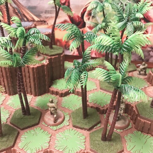 Heroscape Evergreen Trees 5 Piece custom - Etsy