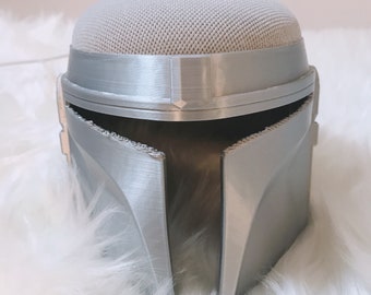 Google Home Mini Stand | Mandalorian Helmet | Star Wars | Boba Fett | Bounty Hunter | Smart Home Stand for Speaker