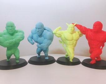 The Rock Themed | Pokerock Collection | 3D Printed Figurine | Fan Art