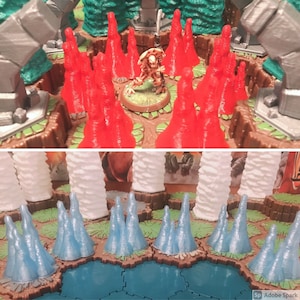 Heroscape Terrain - Lava Pillars (6 Piece) [Custom]
