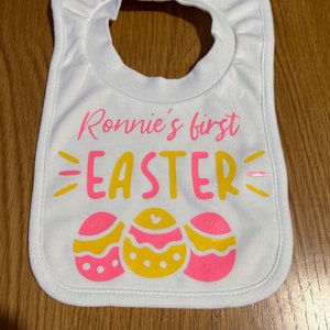 Easter personalised ‘My First Easter’ bib iron on