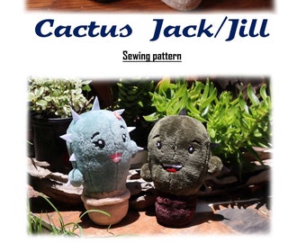 Cactus Jack Jill Plush Bear Soft Toy Sewing Pattern