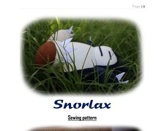 Snorlax Plush Bear Soft Toy Sewing Pattern