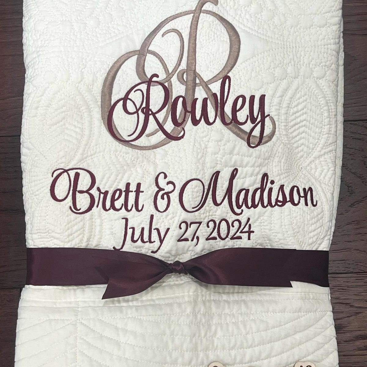 Personalized Wedding Gift | Wedding Quilt |monogrammed Wedding Gift | Anniversary Gift | Custom Gift | Custom Quilt | Matelassé - Etsy