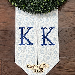 Wreath Sash | Easter Decor | Bunny Wreath Sash | Custom Wreath Sash | Personalized Wreath Sash | Sateen Sash | Add Initial