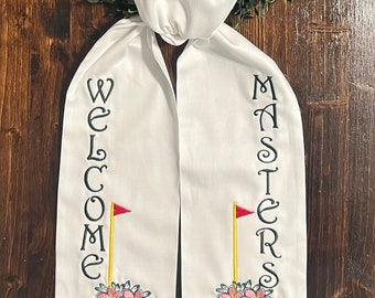Personalized Golf Tournament Wreath Sash: Sateen Spring Decor