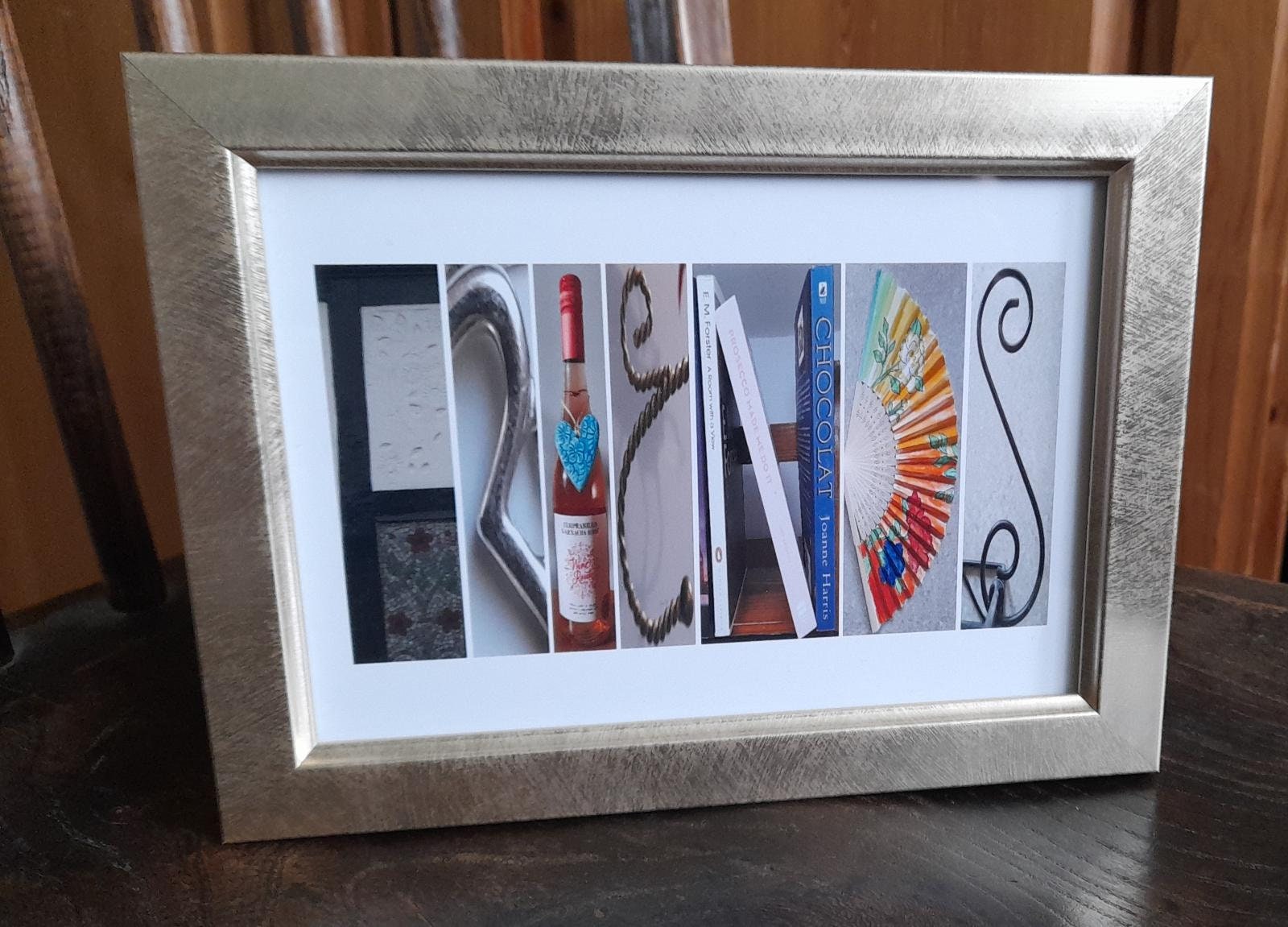 Unique Personalised Framed Letter Photo Words Made to Order Etsy