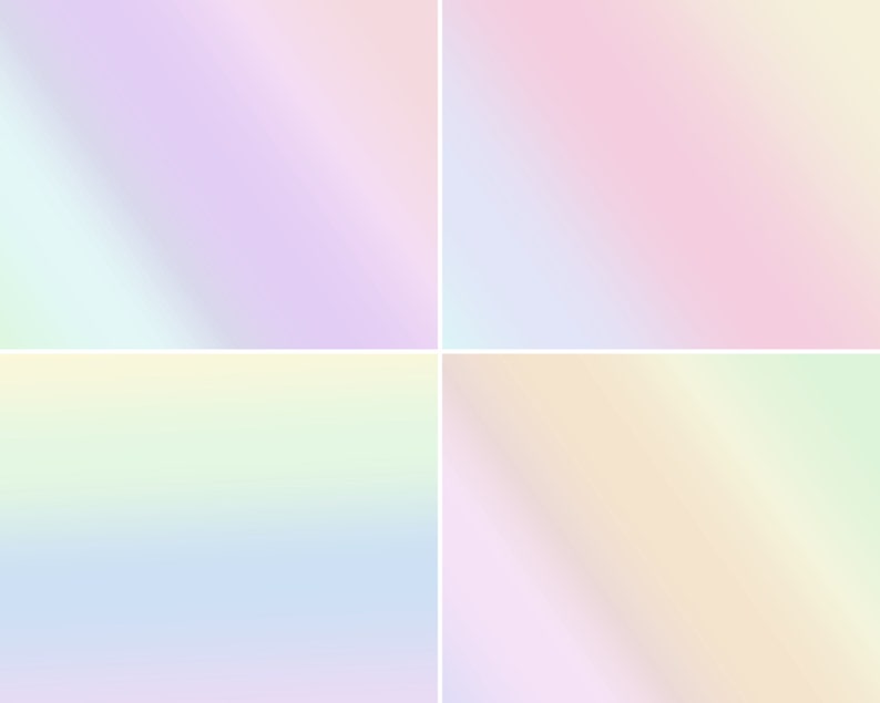Pastel Gradient Backgrounds, Digital Paper, PNG, Commercial Use - Etsy