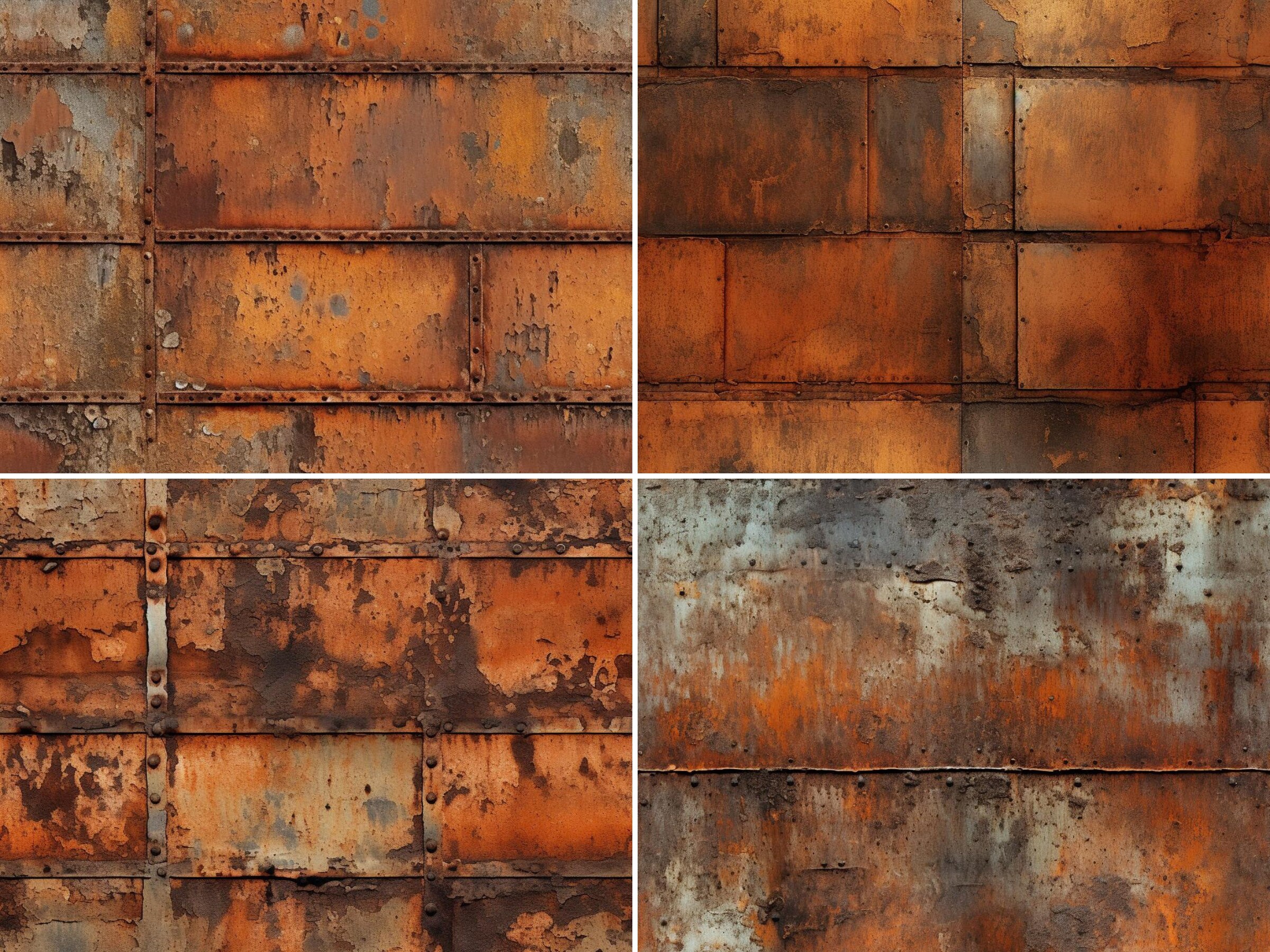 Rusty Metal Digital Paper, Seamless Pattern, PNG, Scrapbook Paper ...