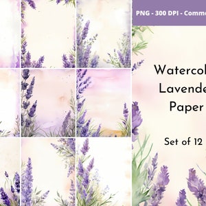 Papel de álbum de recortes Lavanda Acuarela Papel de diario Papel imprimible Diario basura PNG Uso comercial