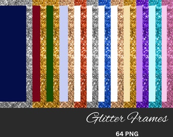 Glitter Frames, Digital Paper, PNG, Commercial Use, Sequins Backdrops, Shimmer Backgrounds
