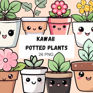 Plante Clipart Illustration Plante en pot Clipart Vase PNG Plante Kawaii Mignon Fleur Clipart Amateur Jardinier Carte Plante Passionné Tshirt
