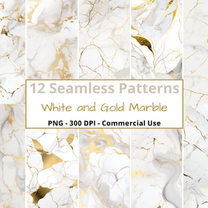 Marble Patterns White and Gold Marble Repeating Pattern Seamless Marble Digital Paper Printable Marble Pattern Print Mug Marble Case Legging