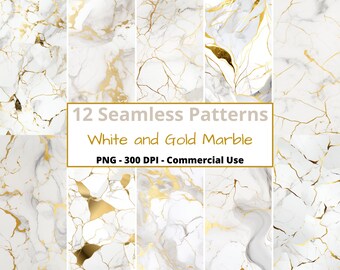 Marble Patterns White and Gold Marble Repeating Pattern Seamless Marble Digital Paper Printable Marble Pattern Print Mug Marble Case Legging