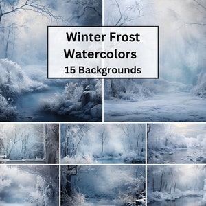 Winter Frost Backdrops, Winter Snow Backgrounds, PNG, Commercial Use