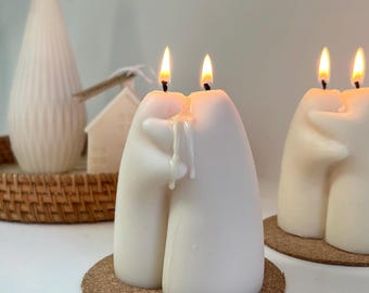 Sendende Hugs Kerze | Muttertagsgeschenk | Duo Wick Duftkerze Geschenk für Sie | Huggie Kerze | Einzigartige Geschenkidee | Niedliche Wohnkultur