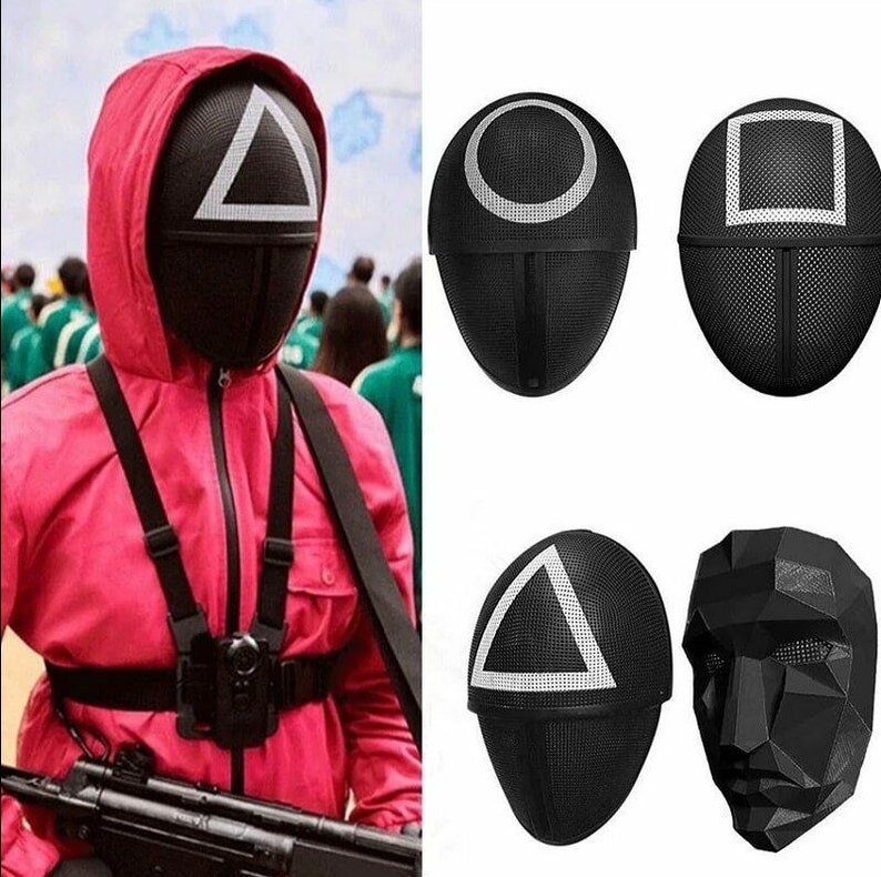 Squid Game Soldier Mask Triangle Square Circle Squid Etsy