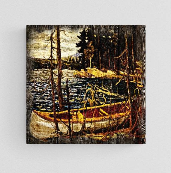 The Canoe by Tom Thomson Woodblock Etsy UK