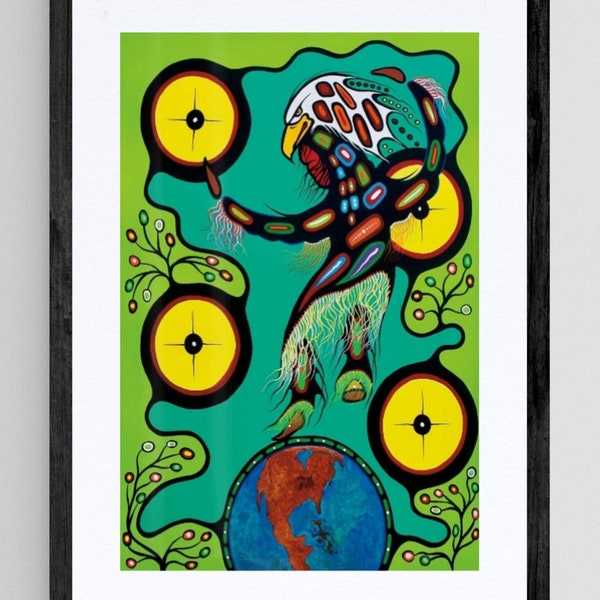 Mother Earth Dancer by Frank Polson, Framed