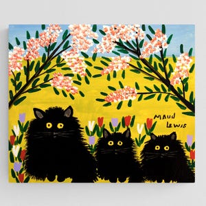 Trois chats noirs de Maud Lewis