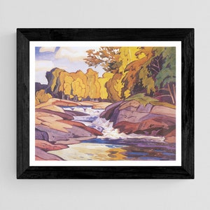 Rapids in the Magnetawan, by A. J. Casson, Group of Seven, Framed