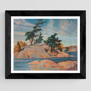 Island Georgian Bay by Franklin Carmichael, Group of Seven, Framed
