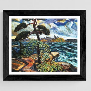 A September Gale, Georgian Bay, 1920 by Arthur Lismer, Group of Seven, Framed