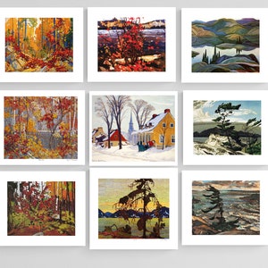 Groupe des Sept Série de 9 impressions sur papier, non encadrées