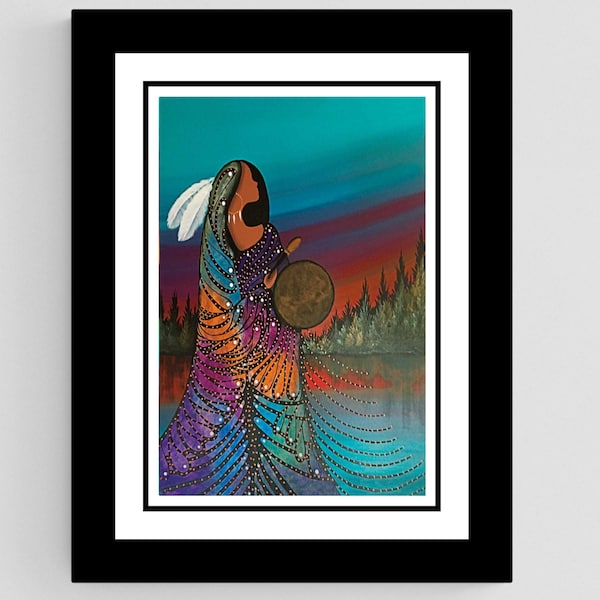 Aurora Drummer by Betty Albert, Framed