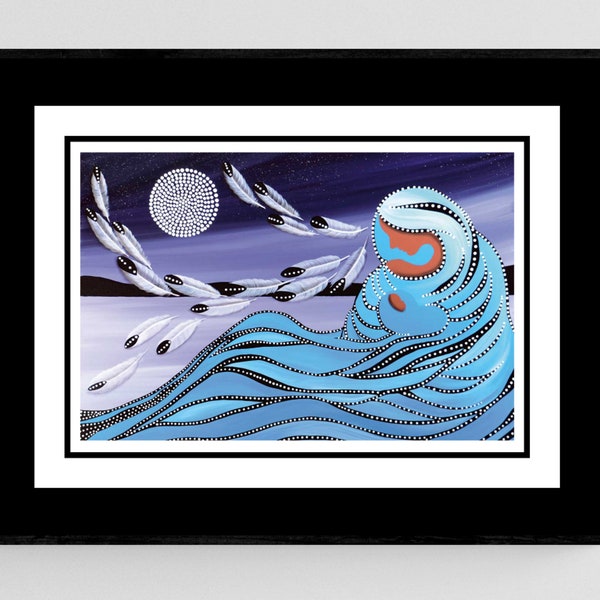 Mother and Moon by Betty Albert, Framed