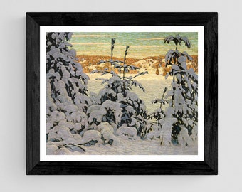 Snow II, by Lawren Harris, Group of Seven, Framed